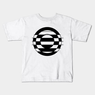 Geometric abstract cool black Kids T-Shirt